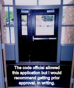 QQ: Can panic hardware be installed on a door that doesn't lead to an exit?  - I Dig Hardware - Answers to your door, hardware, and code questions from  Allegion's Lori Greene.