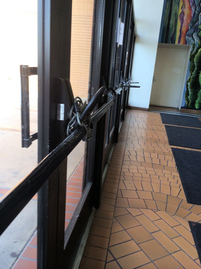Locked Mall Doors