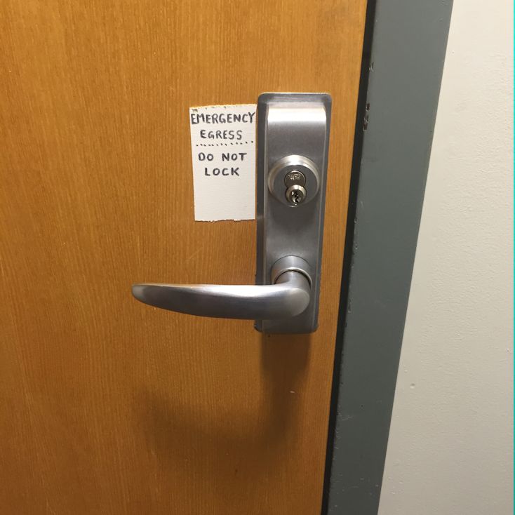 Emergency Exit - Do Not Lock