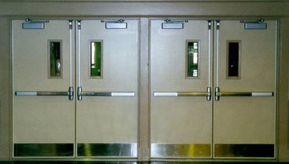 When a fire door closes, it must latch to prevent it from being forced open by the pressure from a fire.  NFPA 80 requires fire doors to have an active latchbolt that can not be held retracted, except in the case of electrified hardware incorporating a mechanism that automatically latches the door if a fire occurs.