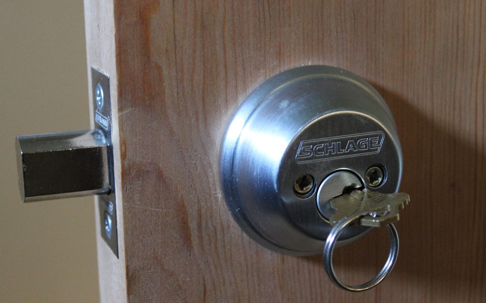key in deadbolt lock