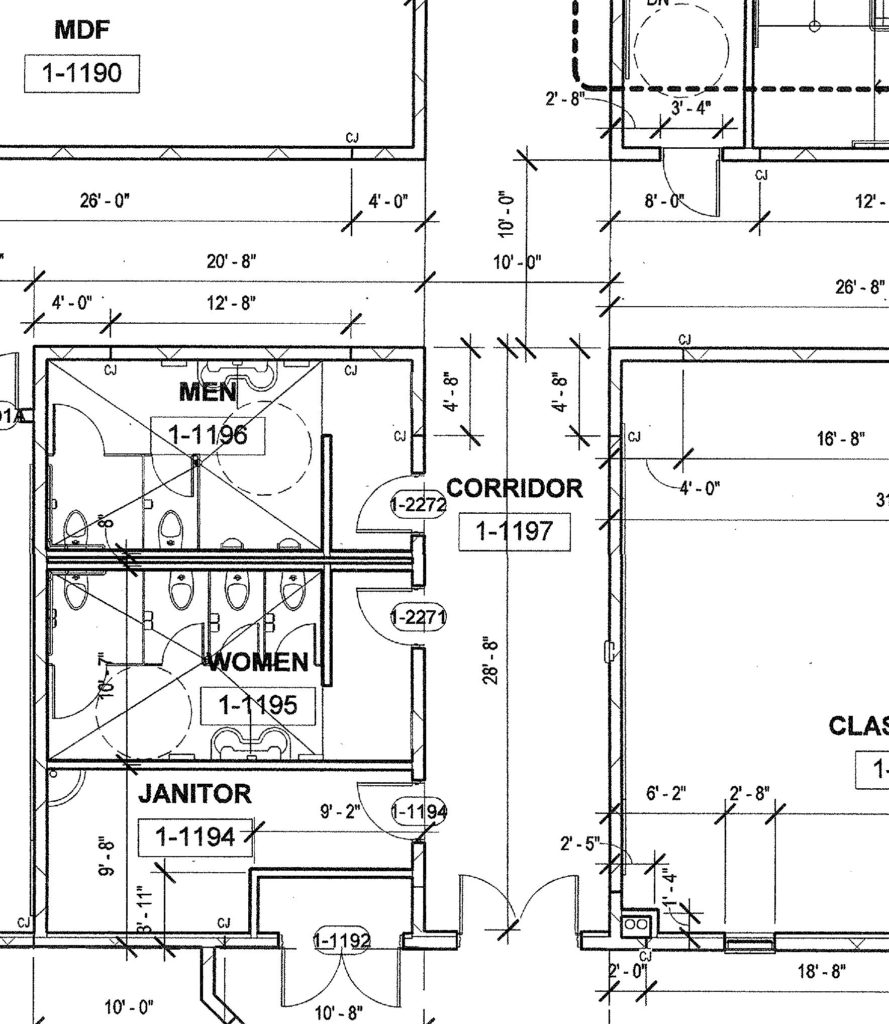 Sometimes a floor plan will show a corridor that ends with a wall or a locked door, creating a dead end.  Today's Quick Question:  What is the maximum length of a dead end corridor that is allowed by the model codes?