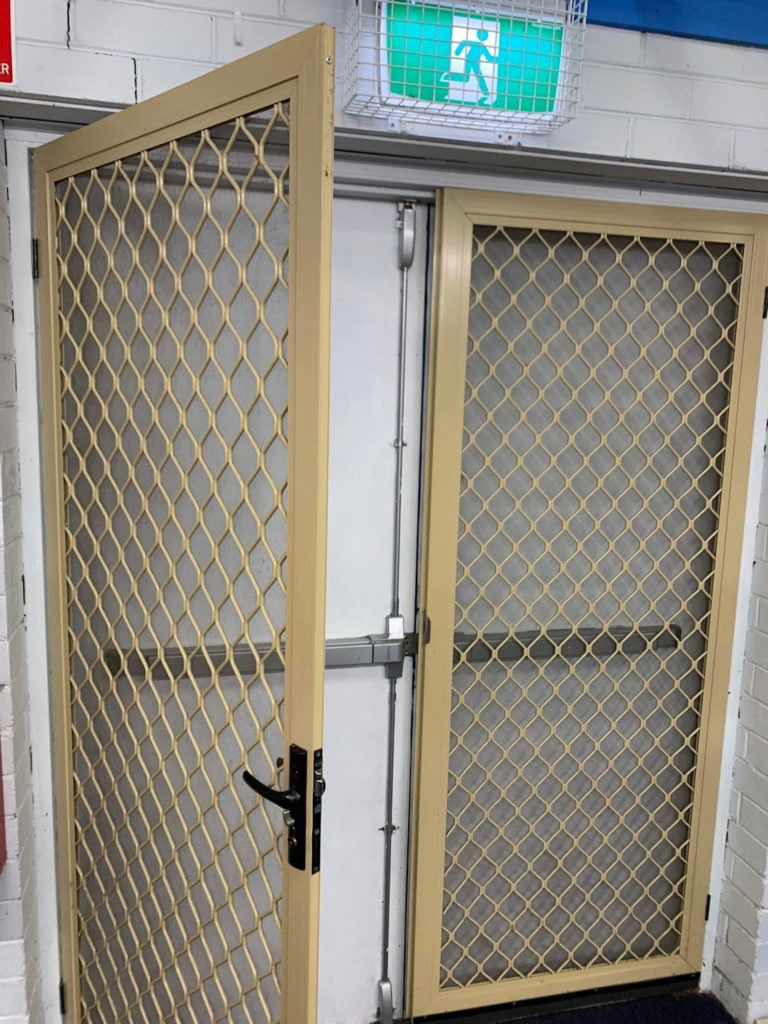screen doors blocking egress