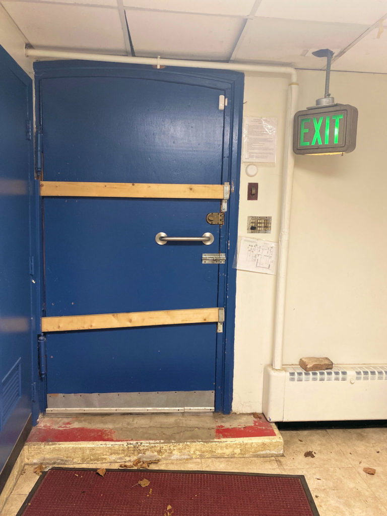 I received today's Wordless Wednesday photo from Christin Kinman of Allegion...it's a door serving a youth program space in a church basement.  After growing up with me as their mom, I wonder if my kids would bring this door up with the group leader.