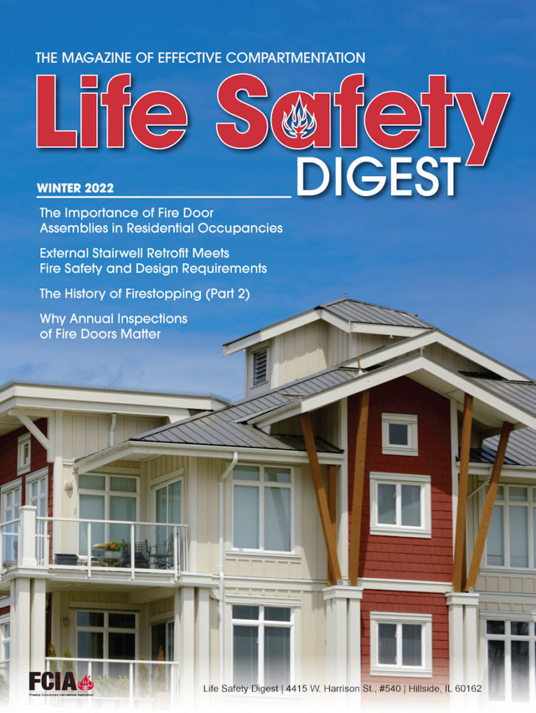 Cover of life safety digest Winter 2022
