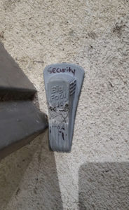 Photo of a makeshift door stop