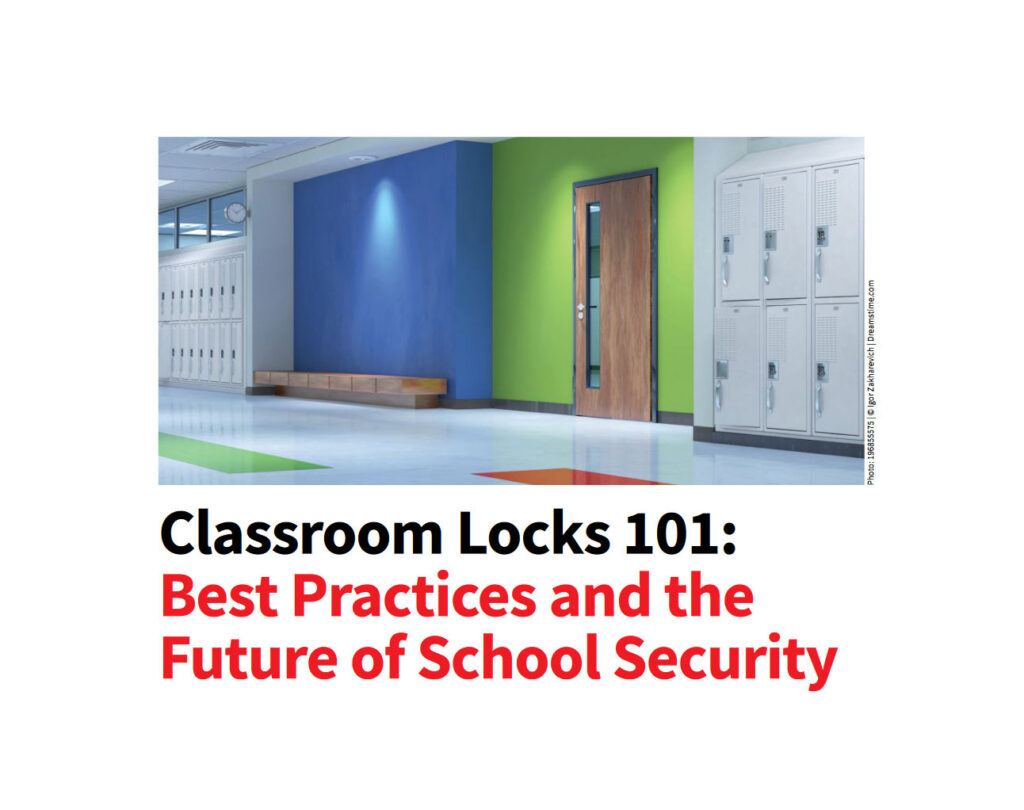 If you specify or provide door hardware, work for a school district, or advise school administrators on their safety and security methods, the article in today's post is a valuable tool for understanding the various considerations and options.