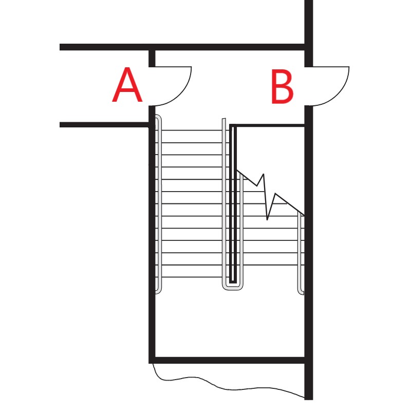 Today I have a follow-up question to yesterday's post about stairwell reentry.  Neither of these questions is addressed in the codes, so I am looking for any insight from the field.