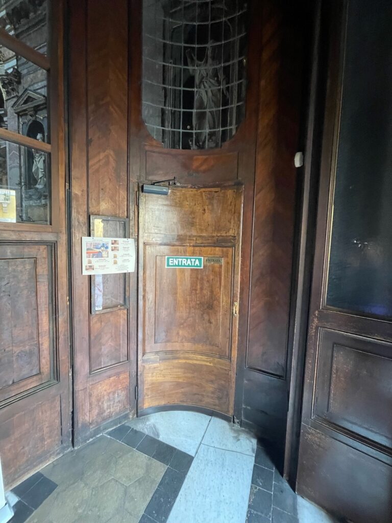 Rounded church door