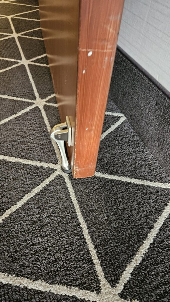 Kick stop on fire door