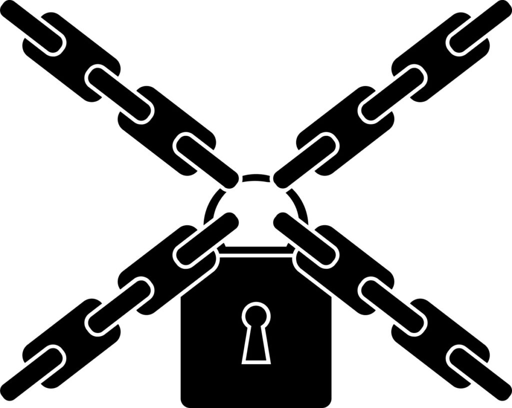 lock and chain graphic