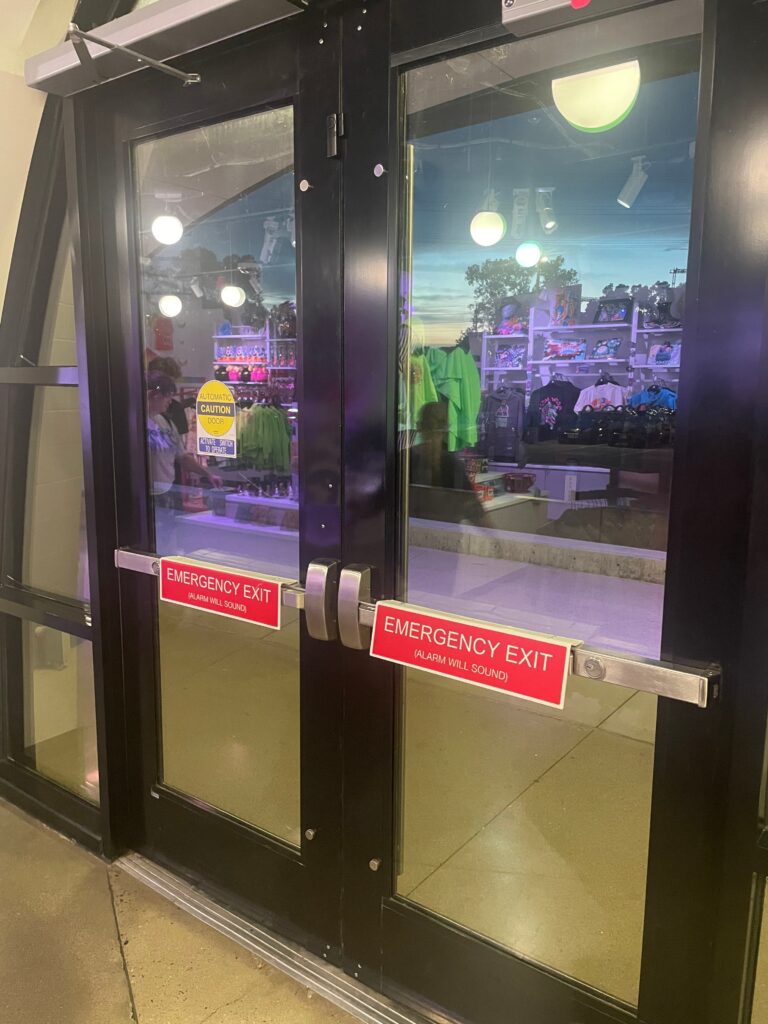 I received today's Fixed-it Friday photos from a retired AHJ, who I know has an intense dislike of emergency exit signs as a deterrent.  What do you think of this 