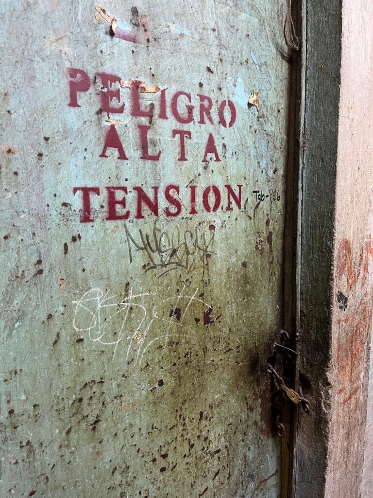 I've said it before and I'll say it again, in the U.S. we are very fortunate to have such strong codes and enforcement.  Check out this electrical room door I saw in Mexico City.  #wordless