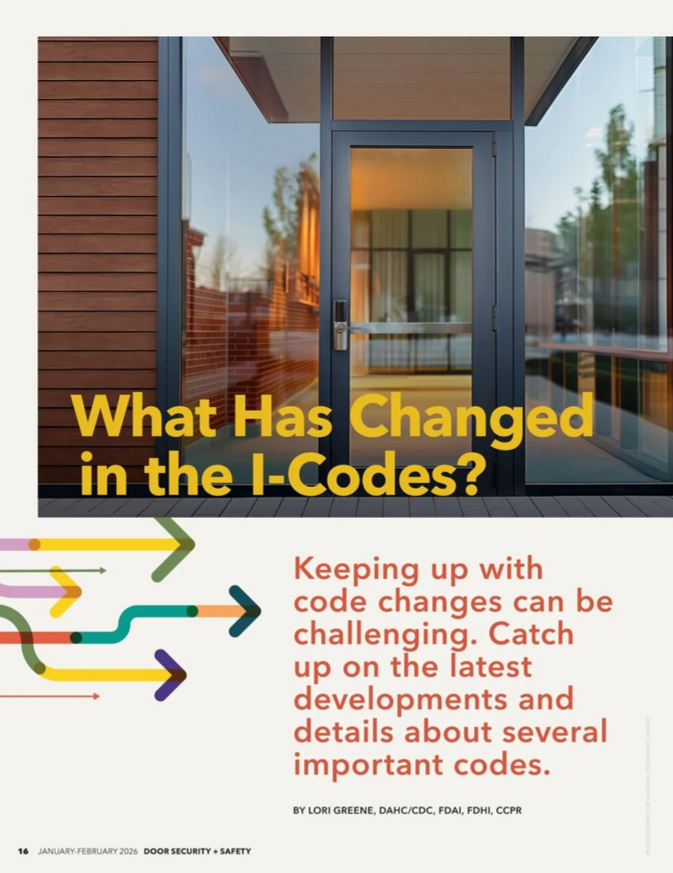 Oh well, nobody's perfect!  I made a typo in my current article for Door Security + Safety Magazine, and Dave Jenosky of Jenosky Associates noticed...at least I know someone is paying attention!