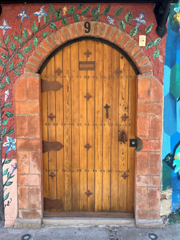 I took today's Fixed-it Friday photo of my neighbor's door, where they have repurposed an old iron and also modified the masonry for the lock.  I love the functional creativity!