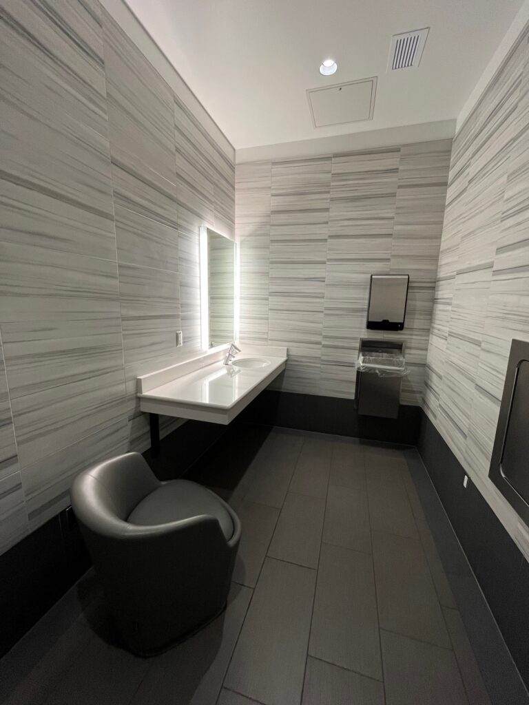 Ten - YES 10! - years ago, I wrote a post asking what lock function readers recommended for a lactation room or nursing room.  What do you think of this application I saw in an airport?