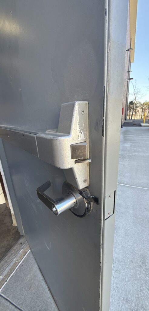 Kelly Reese of Allegion sent me today's Wordless Wednesday photos...what do you think?  Does this door require special knowledge for egress?