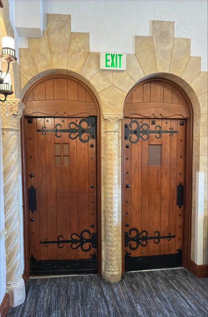I understand that this is a historic (and beautiful!) property, but it's surprising to me that an update to the egress doors has not been required at some point since 1933.  What do you think?
