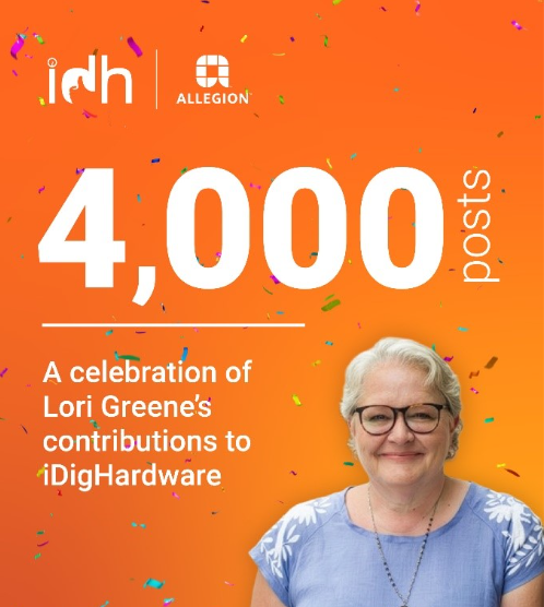 Today is a big milestone, and I have to say...I'm pretty proud of it.  In the last 17 years, I have thought of something to share about door openings and the applicable codes - 4,000 times!