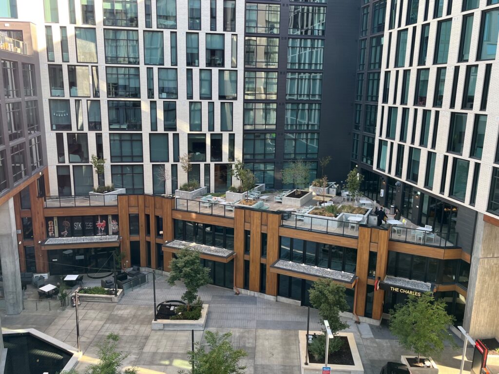 I'm at the BHMA meetings this week in Salt Lake City, Utah, and my hotel room has a view of this nearby rooftop area, which gave me the idea for today's post.