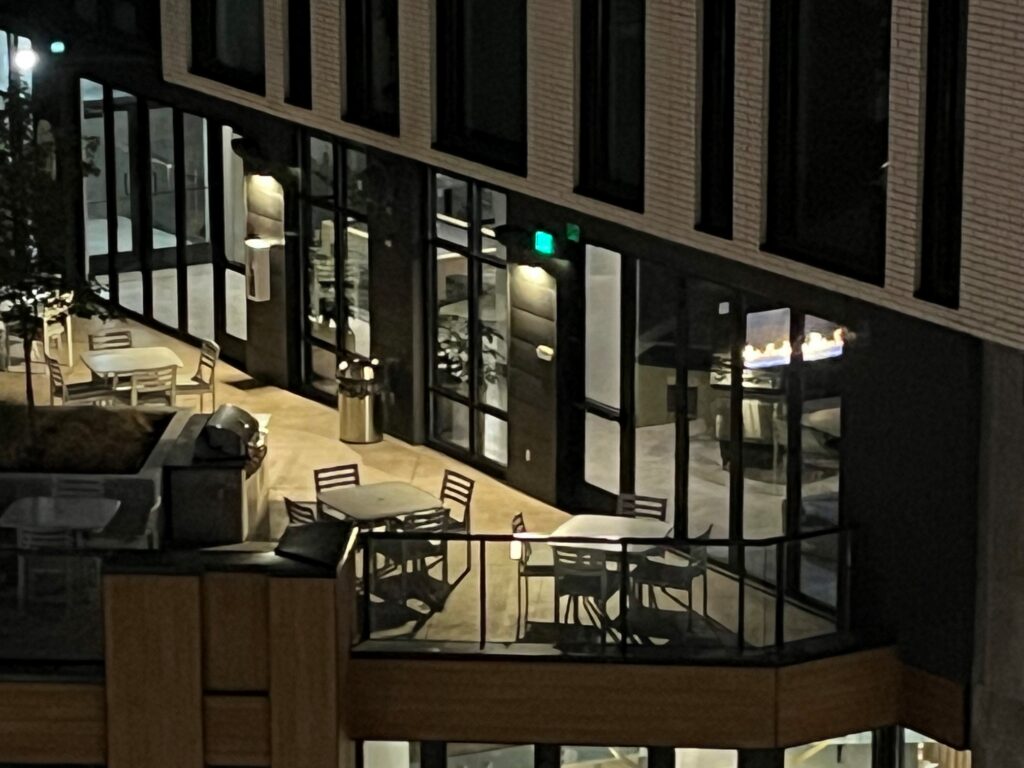 Last week I shared some photos of an occupied rooftop area, and I asked for ideas on how it could be secured to prevent access to the building from the exterior.  The answer is in today's post.