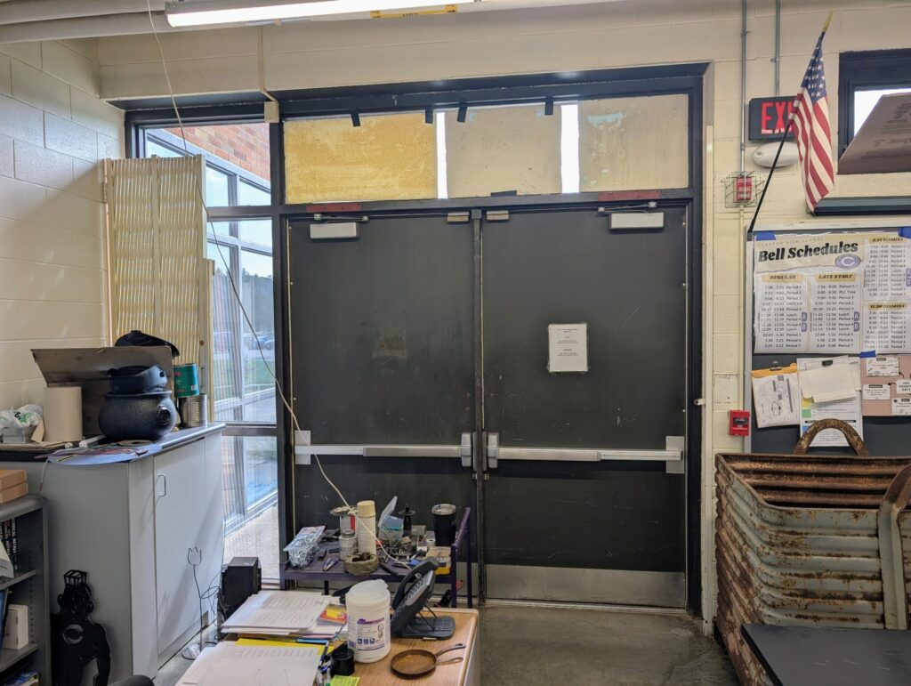 As I said in last Wednesday's post, Paul Timm of Allegion sees plenty of problems while visiting schools.  The gate to the left concerns me - how about you?