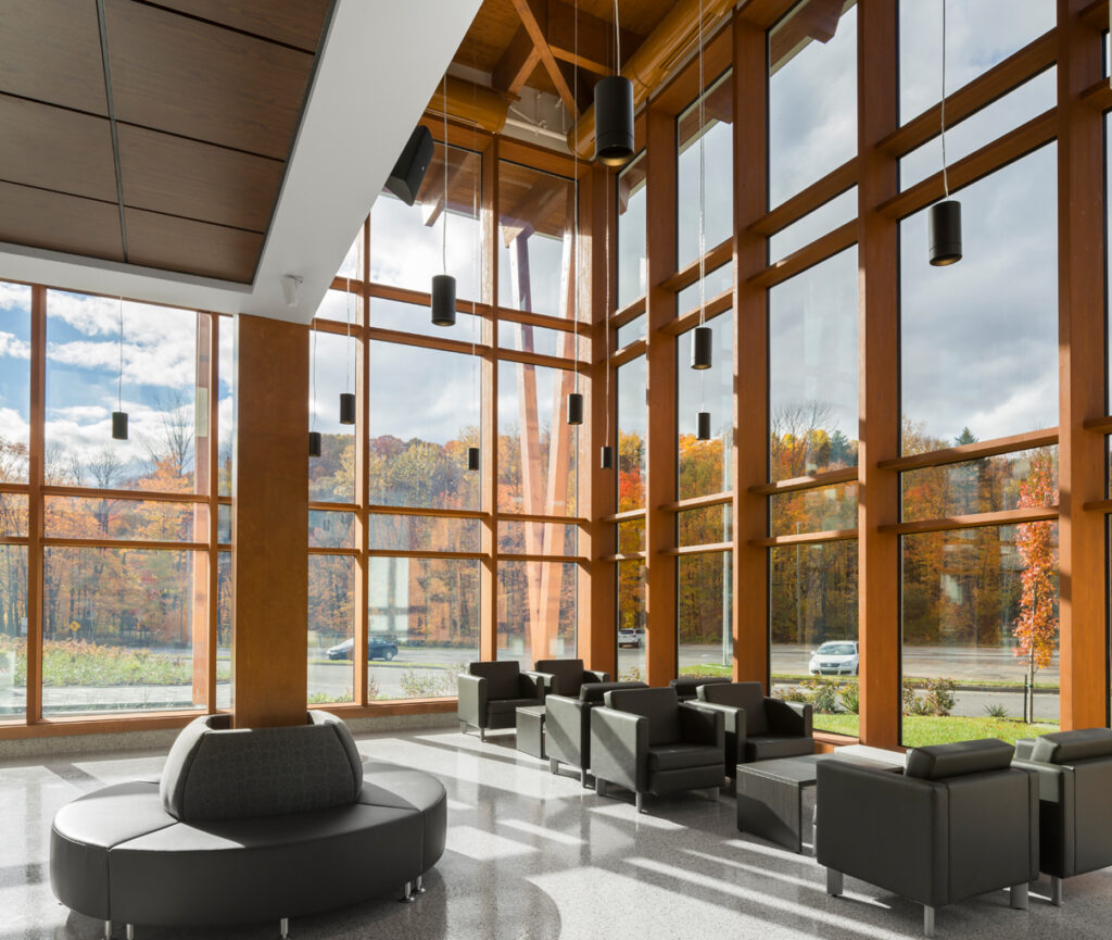 I love the look of wood, so this article in Elements Magazine caught my eye.  It features Unicel's Timber Curtain Wall system.